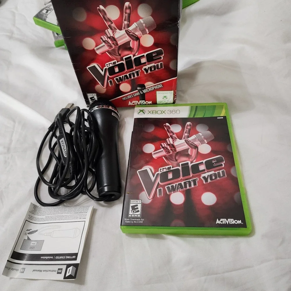 The Voice:‎ I Want You (XBOX 360) Case, Microphone & Disc Free Fast Shipping